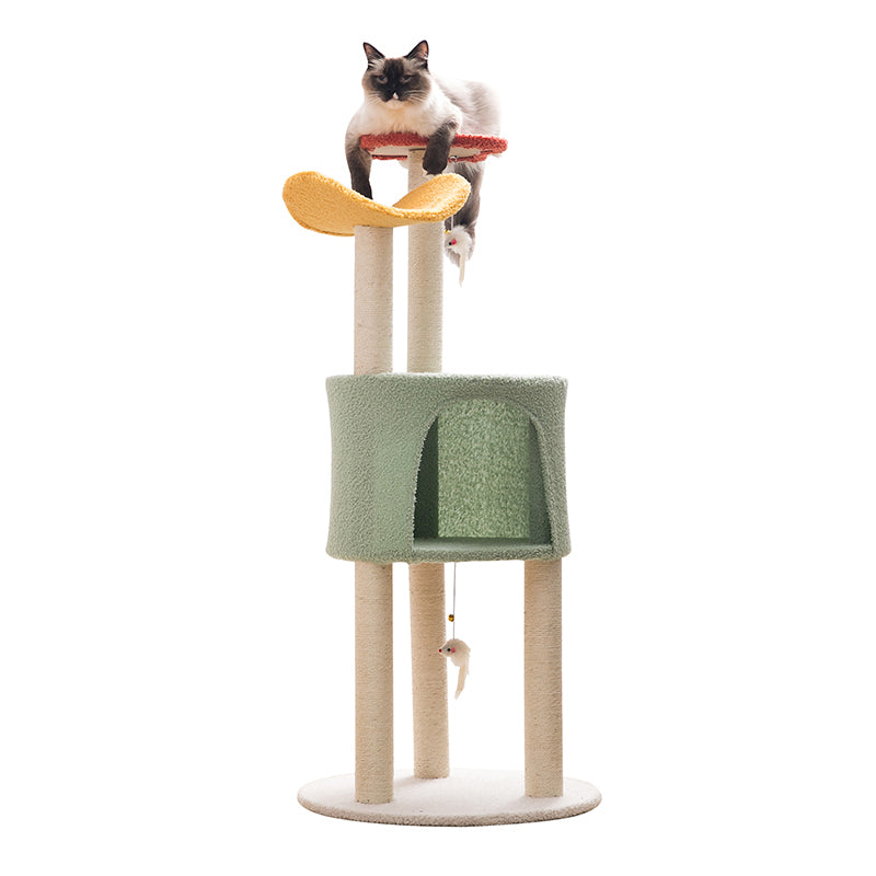 MWPO 可愛い キャット タワー 高さ100cm 低め mini みに ダンボール 猫 タワー おすすめ 子猫 用 – mwpostore