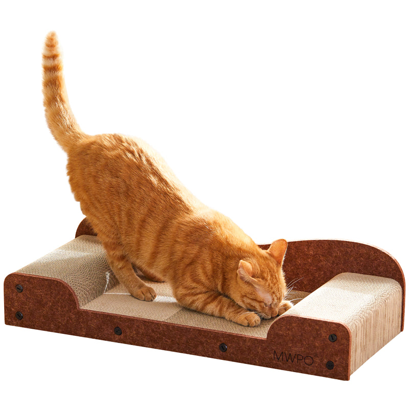 Mwpo 猫爪研ぎ ねこ つめとぎ兼ベッド 組み立て簡単 耐久性 高密度ボードTT1960