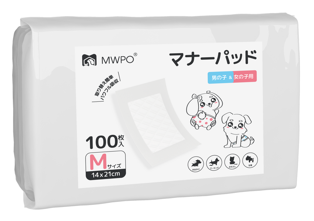 MWPO マナーパッド 150枚 4セット Mwpo マナーパッド ペット用 おむつ 犬用 ライナー 男の子 女の子 生理